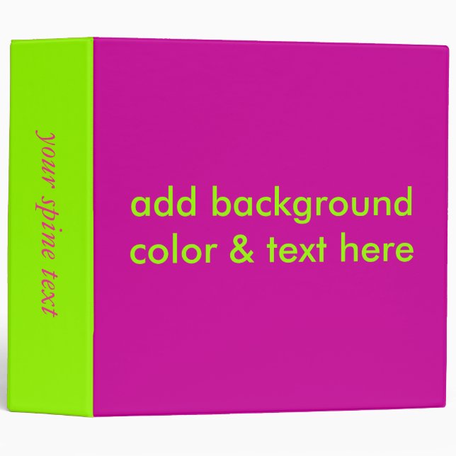 2" three-ring binders easy template (Front/Spine)