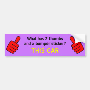 2 Thumbs Bumper Sticker