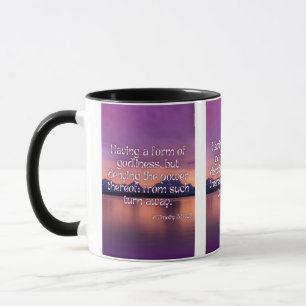 2 Timothée 3:5 KJV Bible Écriture Pic Mug à deux t