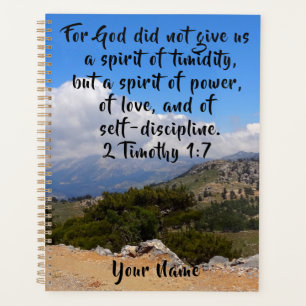 2 Timothy 1:7 Custom Bible Verse Planner