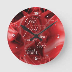 2 Timothy 1:7 Round Clock