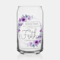 2 Timothy 4:7 I have kept the faith Purple Floral