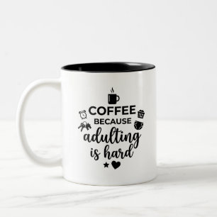 2-Tone Mom Coffee Mug for Adulting Fans