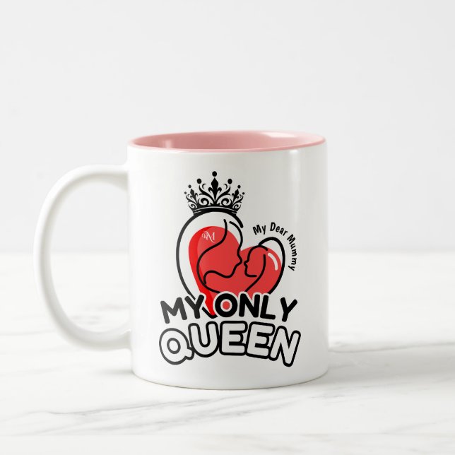 2-Tone Mug 11oz : My Only Queen (pink) (Left)