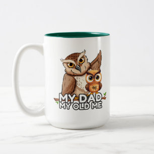 2-Tone Mug 15oz : My Dad My Old Me (green)
