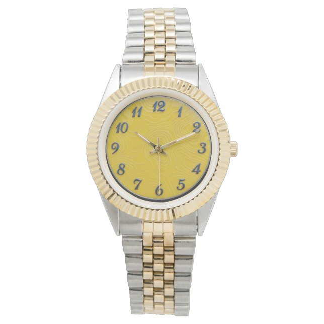 2 Tone Watch + Bracelet  Lemon Dial (Front)