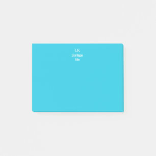 2 Toned Personalized Monogram Custom Post-it Notes