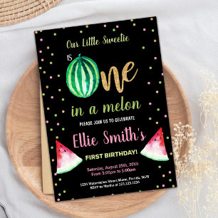 2 Tranches Green Watermelon Invitations d'annivers