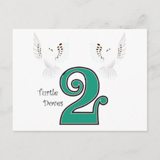2 Turtle Doves Postcard