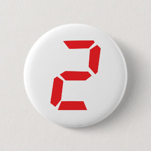 2 two red alarm clock digital inch round button