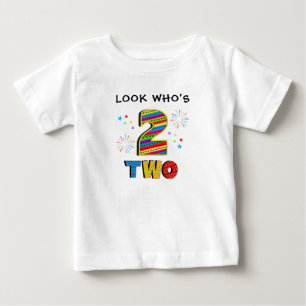 2 Two Second BIG Birthday Fun Fireworks Stars Baby T-Shirt