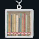 2-Up Paper Fences II Silver Plated Necklace<br><div class="desc">Home Décor</div>