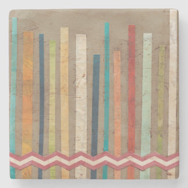 2-Up Paper Fences II Stone Coaster (Front)