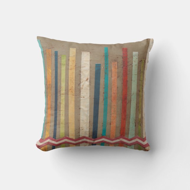 2-Up Paper Fences II Throw Pillow (Front)