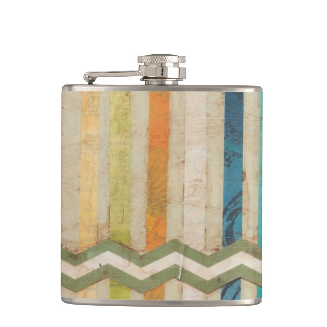 2-Up Paper Fences IV Hip Flask (Front)