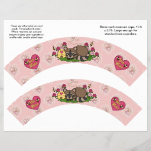 2 Valentine's Day Custom Cupcake Wrappers