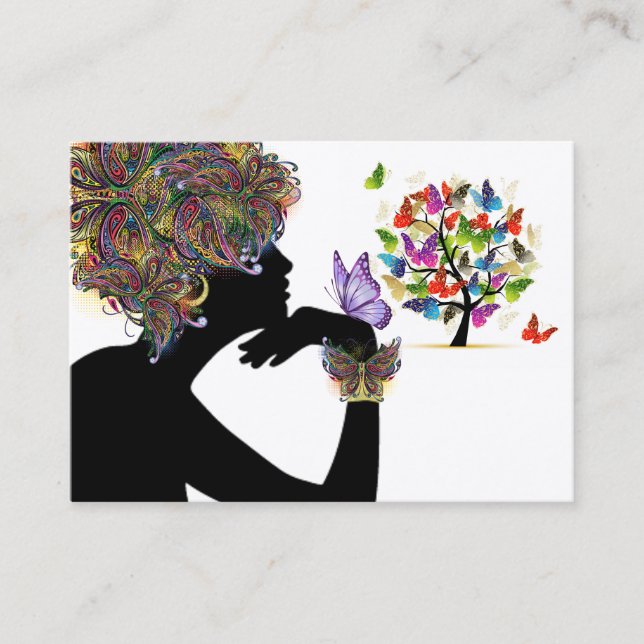 #2 Votre Carte de visite - Profil de papillon flor (Devant)