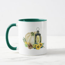 #2 | White Pumpkin Lantern Fall Coffee Mug