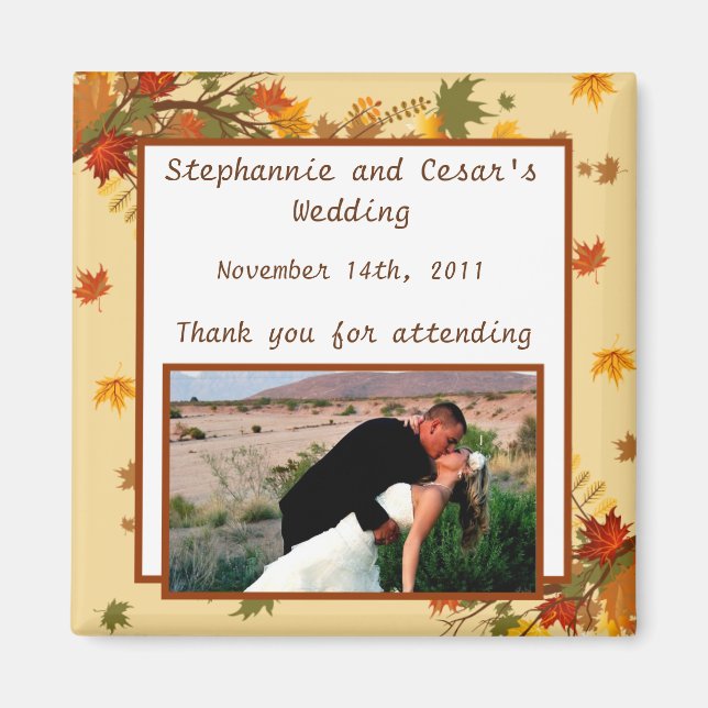 2"x2" Announcement Magnet Foliage Branch (Front)