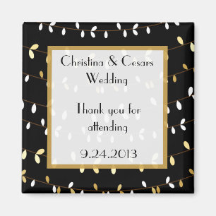 2"x2" Announcement Magnet Glowing Summer Lights on