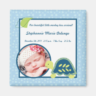 2"x2" Announcement Magnet Turtle Reef Ocean Sea