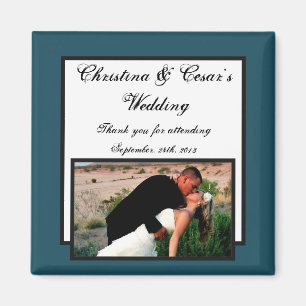 2"x2" Announcement Magnet Western Blue Cowboy Boot