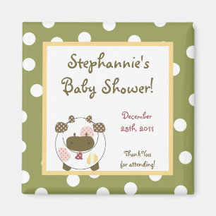 2"x2" Favour Magnet Abby's Farm Pink Girly Barn