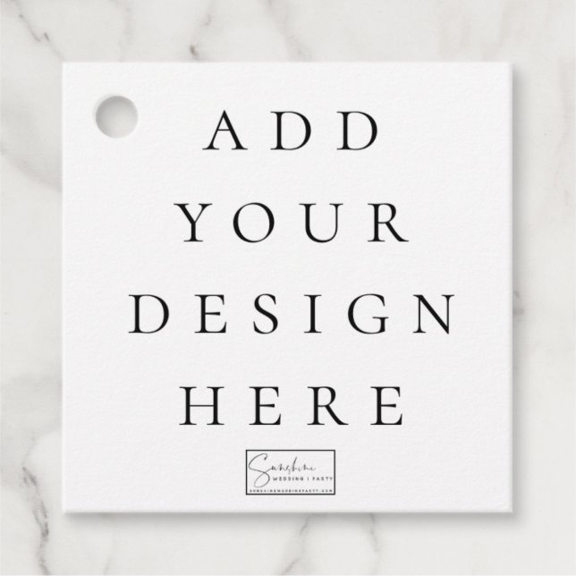 2"x2" Square Favour Tags (Front)