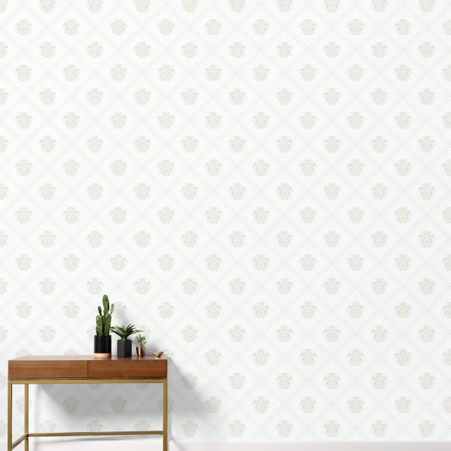 2' x 12' Silver Vintage Textured Vinyl Wallpaper  (Hallway)