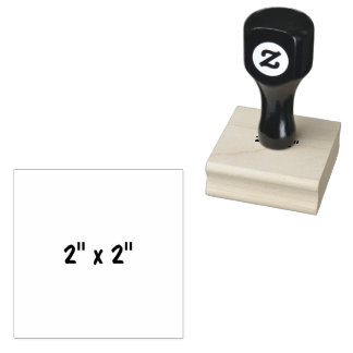 2" x 2" rubber stamp