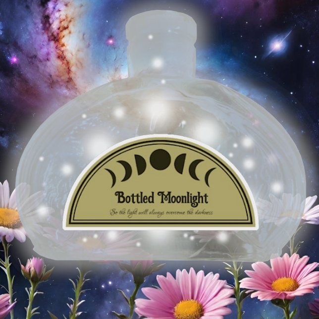 2" x 4" Semi Circle Moon Potion Bottle Labels (Creator Uploaded)