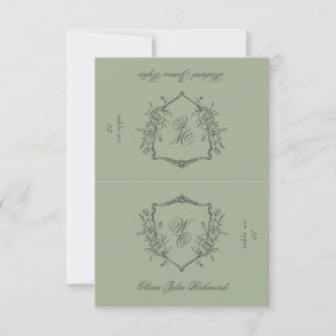 2 x Cut in Half DIY Crest Flat Place Cards