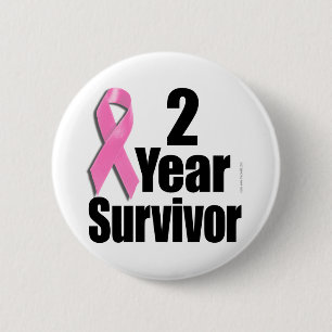 2 Year Breast Cancer Survivor 2 Inch Round Button