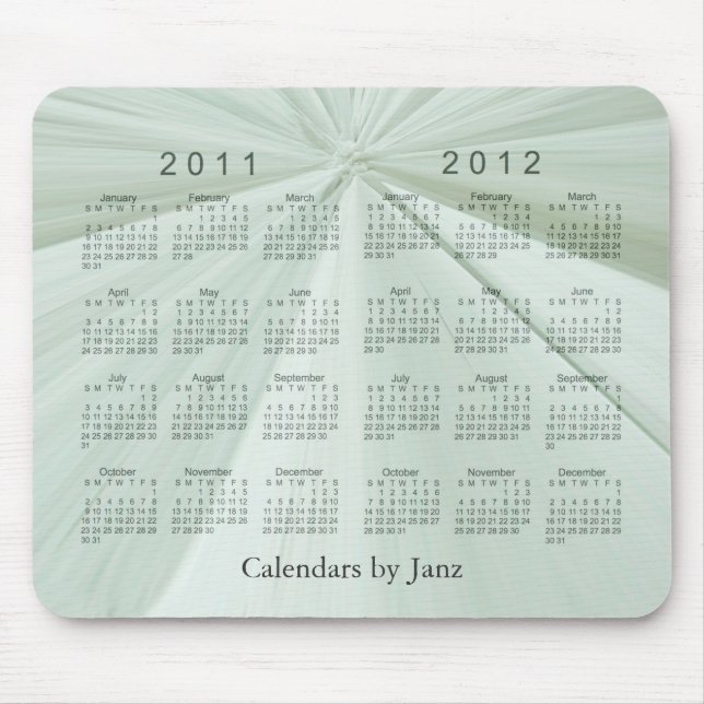 2 Year Calendar 2011 - 2012 Mouse Pad (Front)