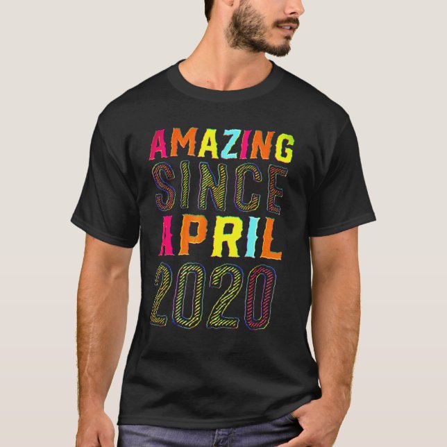 2 Year Old 2nd Birthday  Amazing Since April 2020 T-Shirt (Front)
