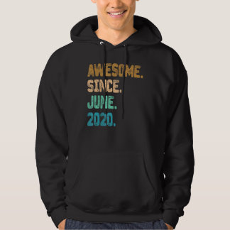 2 Year Old Awesome Since June 2020 2nd Birthday 1 Hoodie