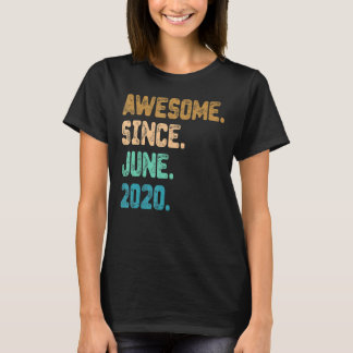 2 Year Old Awesome Since June 2020 2nd Birthday 1 T-Shirt