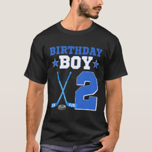 2 Year Old Birthday Boy 2nd Birthday Ice Hockey T-Shirt