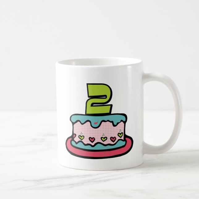 2 Year Old Birthday Cake Coffee Mug (Right)