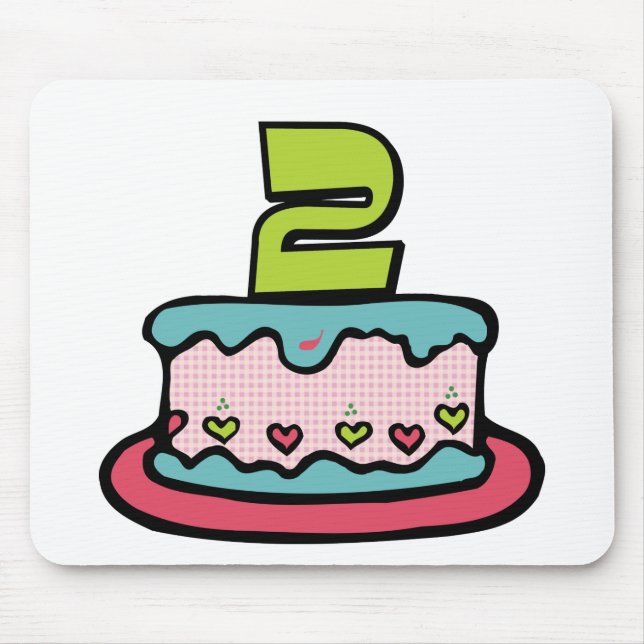 2 Year Old Birthday Cake Mouse Pad (Front)