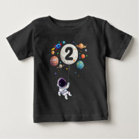 2 Year Old Birthday Planets Astronaut 2nd Birthday