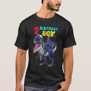 2 Year Old Dinosaur Birthday 2nd T Rex Dino T-Shirt
