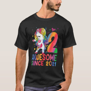 2 Year Old Gifts Girls Teens Dabbing Unicorn 2nd B T-Shirt