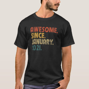 2 Year Old Legend Since January 2021 2nd Birthday T-Shirt