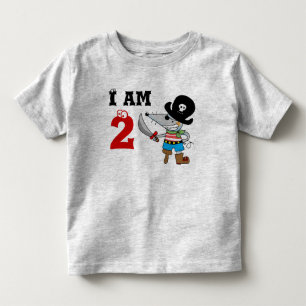 2 year old pirate birthday boy toddler t-shirt