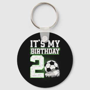 2 Year Old Soccer Boy Its My 2nd Birthday Soccer L Keychain
