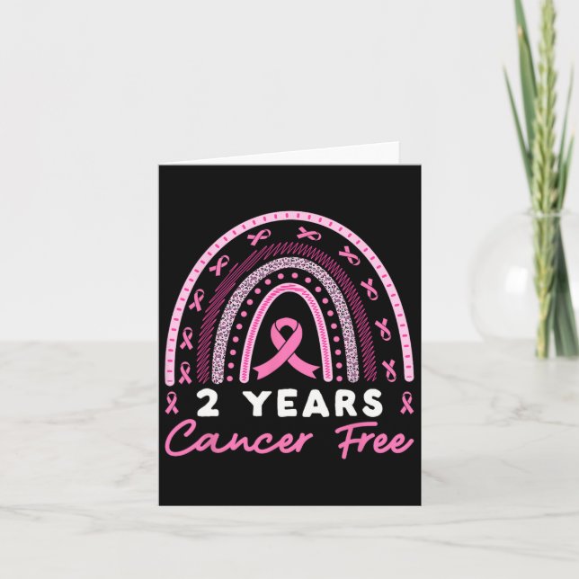 2 Years Breast Cancer Free Survivor Women  Card (Front)