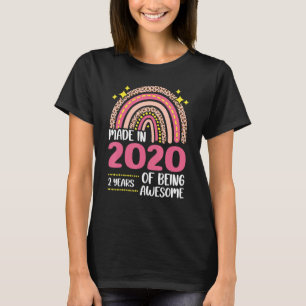 2 Years Old 2nd Birthday Born In 2020 Women Girls  T-Shirt