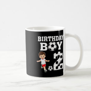 2 Years Old 2nd Birthday Boy Soccer Lover Party Coffee Mug