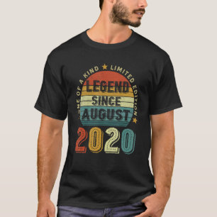 2 Years Old 2nd Birthday Legend Since August 2020 T-Shirt